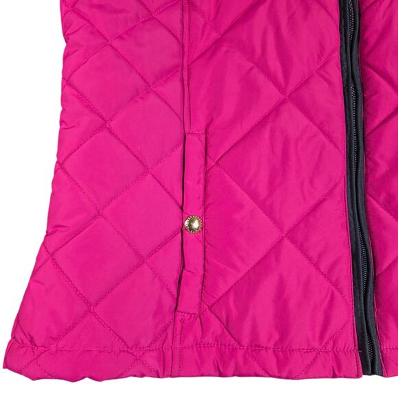 Ralph Lauren Pink Full Zip Quilted Puffer Vest Women’s Size Large Bright - Picture 4 of 12